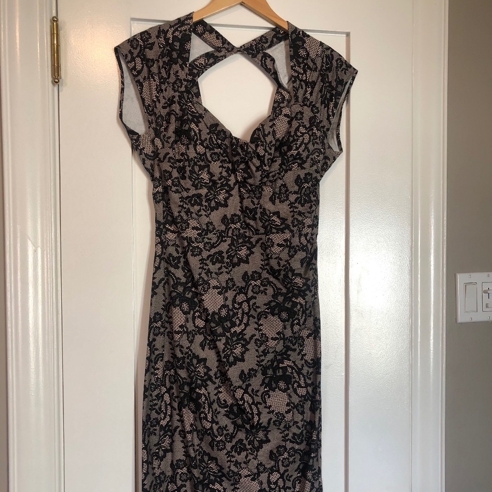 Stop Staring - Love Lace Pink and Black Dress Size L / Size 10